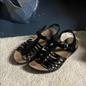 Black Strappy Sandals